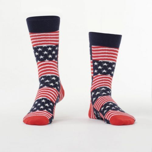 America navy and red men's socks