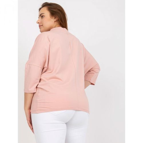 Dusty pink everyday plus size cotton blouse