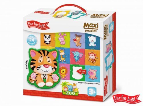 Far Far Land Maxi Puzzle Zoo 24 dílků 61x47 cm