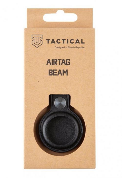 Kožené pouzdro Tactical Airtag Beam Leather, černá