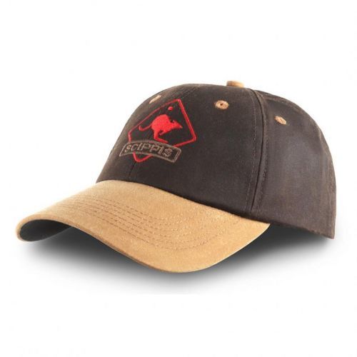 Australská kšiltovka Scippis Oilskin Cap - hnědá-béžová
