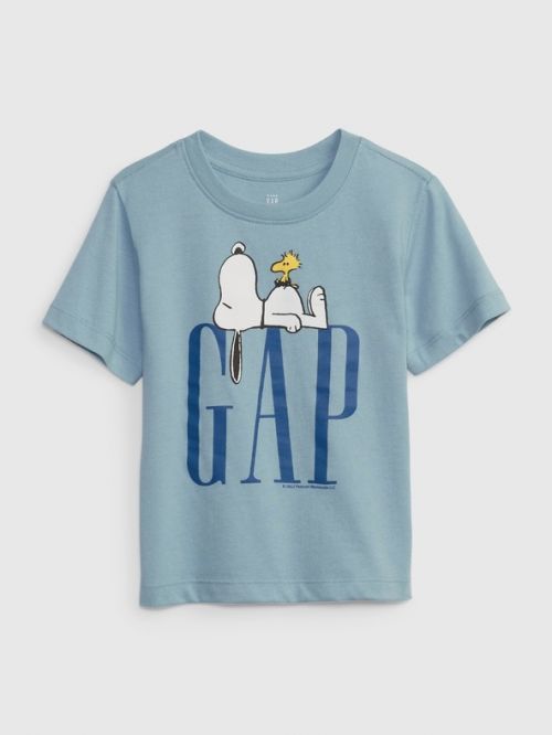 GAP GAP & Peanuts Snoopy Triko dětské Modrá