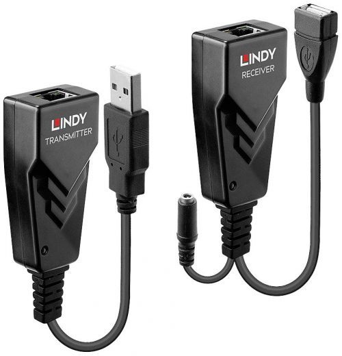 USB 2.0 USB extender přes síťový kabel RJ45, LINDY 100 m, N/A