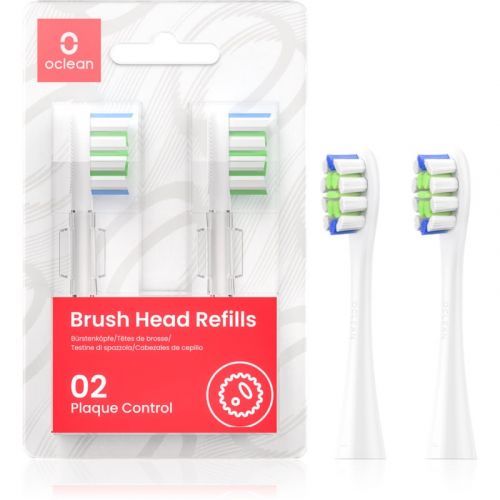 OClean Brush Head Plaque Control náhradní hlavice pro zubní kartáček 2 ks P1C1 W02 White