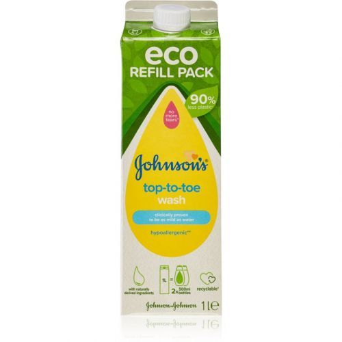 Johnson's® Top-to-Toe mycí gel na tělo a vlasy pro děti od narození náhradní náplň 1000 ml