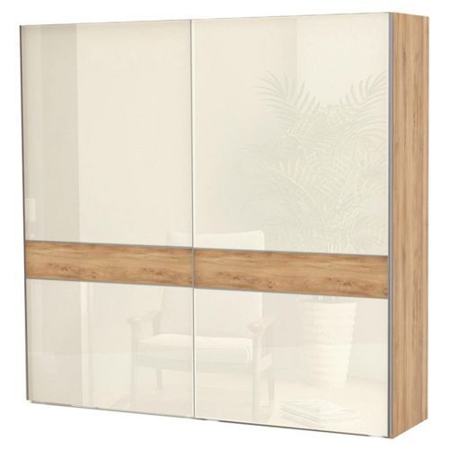 Skříň 2d Gala pk231/gl pacific walnut/beige