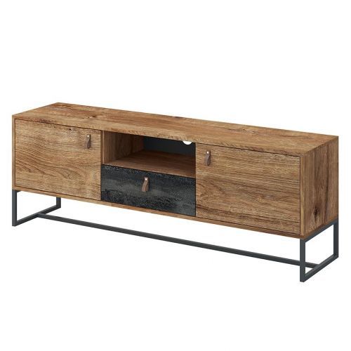 TV stolek Dark DRTV 153 dub ribbeck/černá kámen