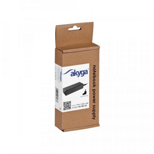 adaptér AKYGA pro notebooky DELL 65W - 19,5V/3,33A - 4,5x3,0mm