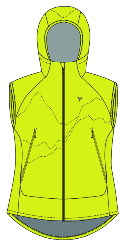 Polara WJ2105, neon-charcoal - XS