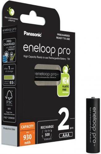 Panasonic Eneloop Pro N AAA, akumulátory 2 ks