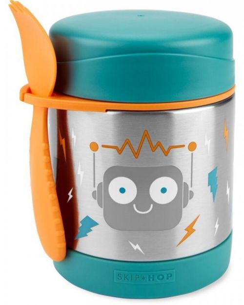 SKIP HOP Spark Style Termoska na jídlo se lžičkou/vidličkou Robot 325 ml, 12 m+