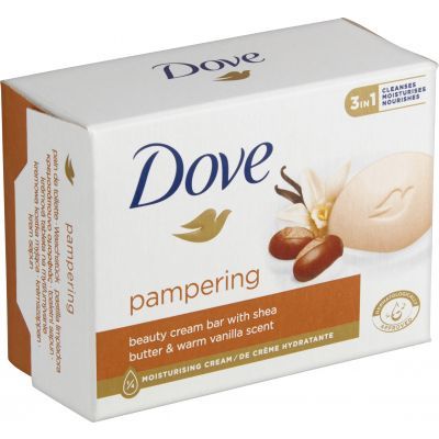 Dove Pampering Bambucké máslo a vanilka krémová tableta mýdlo, 90 g