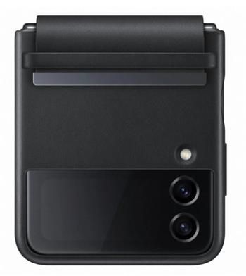 Samsung flipový kožený kryt pro Galaxy Z Flip 4, černá