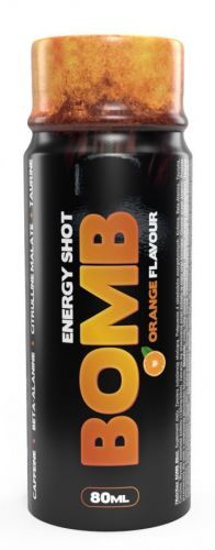 7NUTRITION Bomb Energy Shot 12 x 80 ml, stimulační shot s kofeinem, Pomeranč