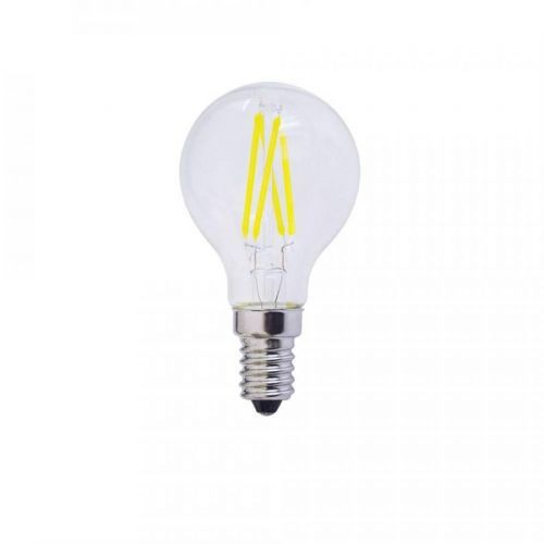 Optonica LED Filament Žárovka G45 E14 4W Studená bílá