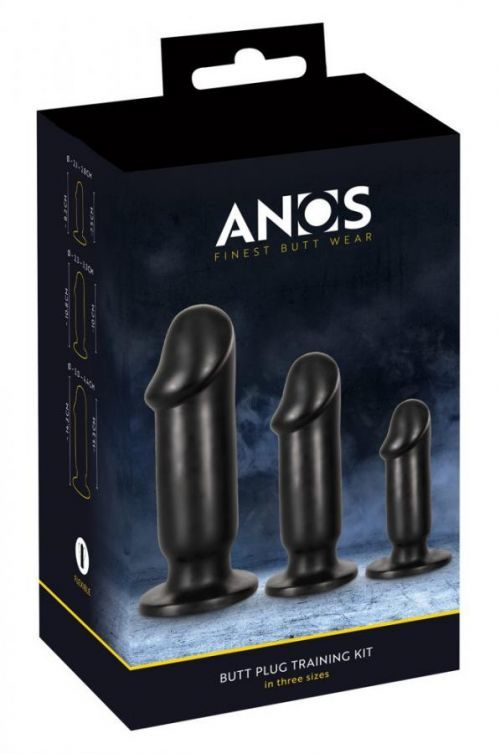 Anos Trainig Kit - anal dildo set (3 parts) - black