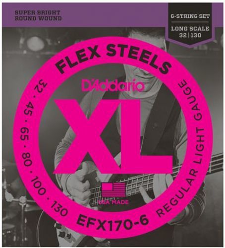 D'Addario EFX170-6 Bass Regular Light - .035 - .130