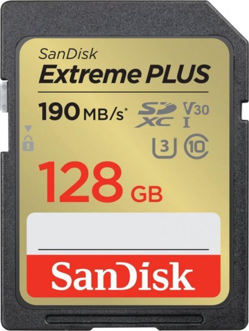 SanDisk Extreme PLUS SDXC 128GB 190MB/s V30 UHS-I