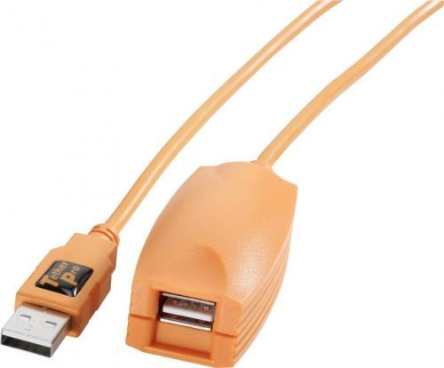 Tether Tools USB kabel  USB-A zásuvka, USB-B zásuvka 5.00 m oranžová  CU1917