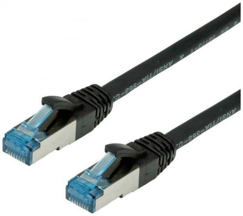Value 21.99.1969 RJ45 síťové kabely, propojovací kabely CAT 6A S/FTP 20.00 m černá  1 ks