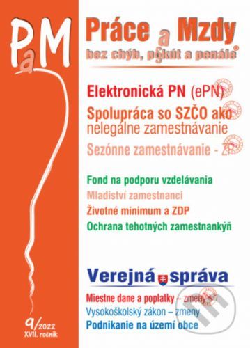 Práce a Mzdy č. 1 / 2022 bez chýb, pokút a penále - Elektronická PN - Poradca s.r.o.