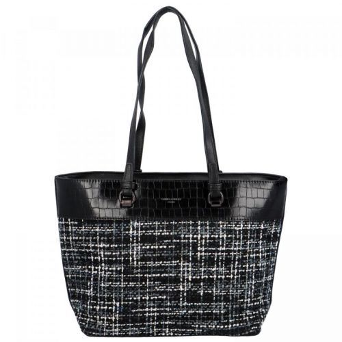 Stylová dámská kombinovaná kabelka přes rameno Divina, černá