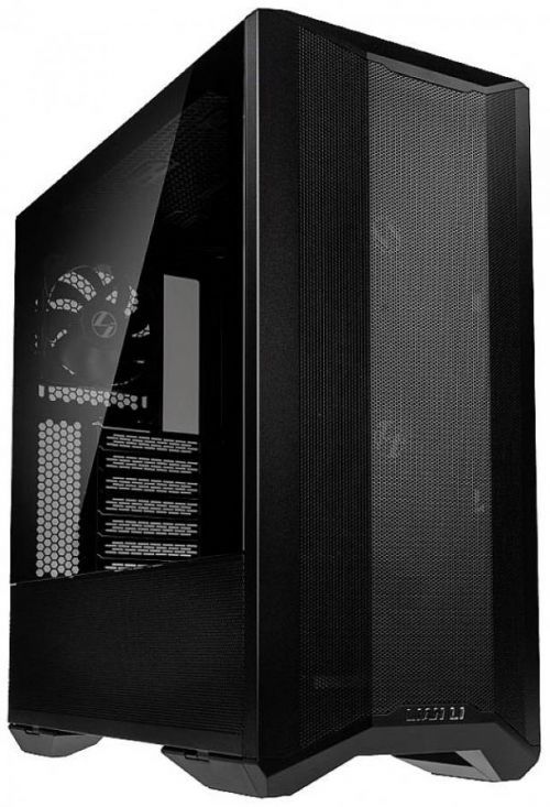 Lian Li LANCOOL II Mesh C Performance RGB midi tower PC skříň, herní pouzdro černá 3 předinstalované ventilátory, řízení ventilátoru, boční okno, prachový filtr