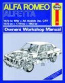 Alfa Romea Alfetta All Models Owners Workshop Manual - 1973-87 (Strasman Peter G.)(Paperback)