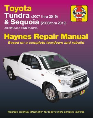 Toyota Tundra 2007 Thru 2019 and Sequoia 2008 Thru 2019 Haynes Repair Manual: All 2wd and 4WD Models (Editors of Haynes Manuals)(Paperback)