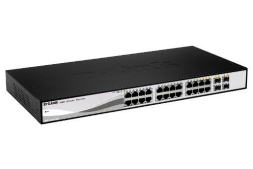 D-Link DGS-1210-20 L2/L3 Smart+ switch, 16x GbE, 4x RJ45/SFP, fanless, DGS-1210-20/E