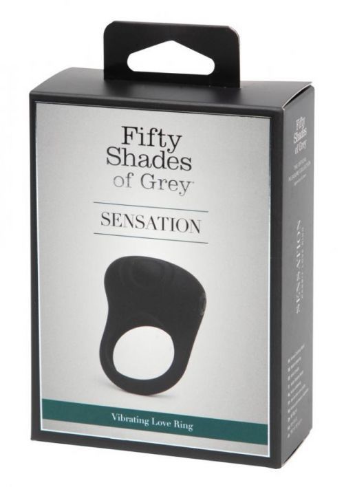 Fifty shades of gray - Sensation rechargeable vibrating penis ring (black)
