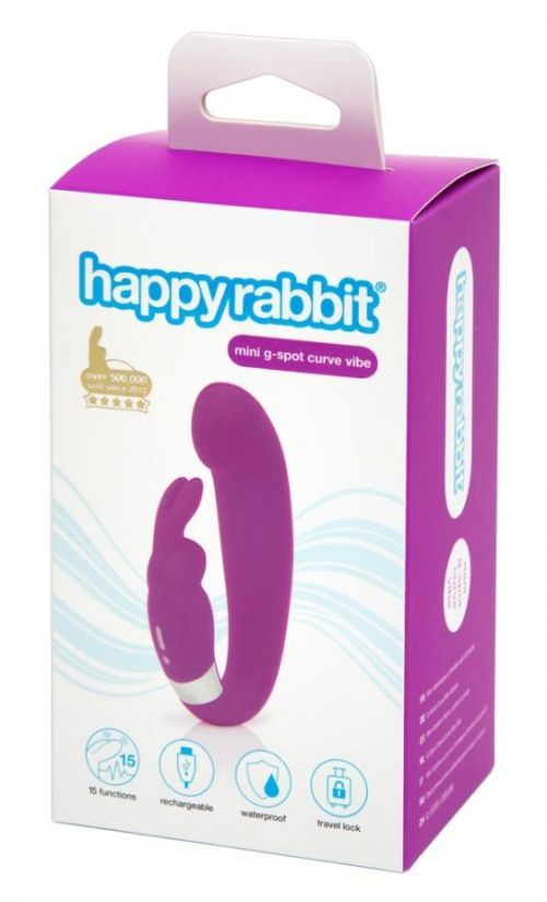 Happyrabbit Mini G - battery-operated, clitoral G-spot vibrator (purple)