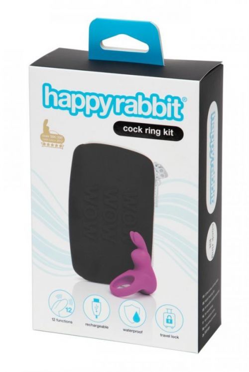 Happyrabbit Cock - rechargeable vibrating penis ring (purple)