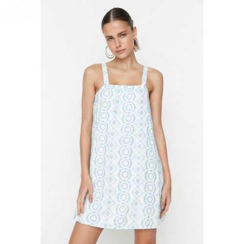 Trendyol White Brode Dress