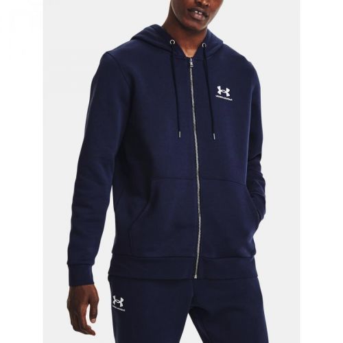 Under Armour Mikina UA Essential Fleece FZ Hood-NVY - Pánské