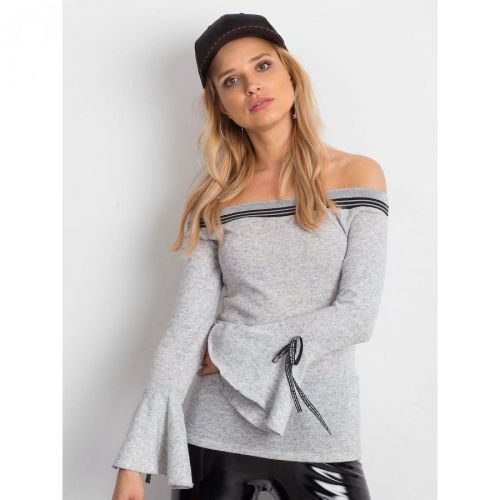 Gray Spanish blouse with wide sleeves