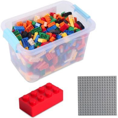 Katara Stavební bloky - 520 dílků s krabičkou a základovou deskou, barevné