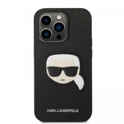 Zadní kryt Karl Lagerfeld PU Saffiano Karl Head pro Apple iPhone 14 Pro Max, černá