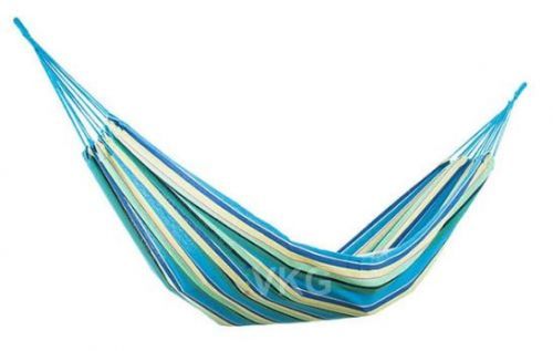 Houpací bavlněná skládací síť, zeleno-modrá, 200x80cm