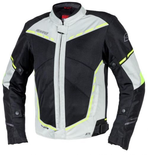 Ozone Moto bunda Jet II šedo-černo-fluo žlutá