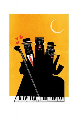 POSTERS Plakát, Obraz - Kubistika - Casablanca Jazz, (40 x 60 cm)