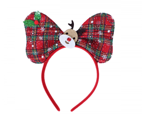 Vánoční čelenka motýlek se sobem