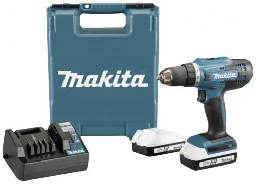 Makita  DF488D002 aku vrtací šroubovák  18 V 1.5 Ah Li-Ion akumulátor 2 akumulátory, vč. nabíječky, kufřík