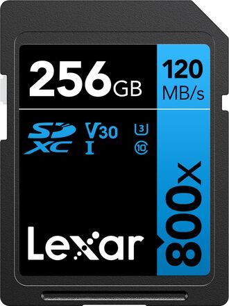 Lexar SDXC 256GB 800x Professional Class 10 UHS-I U1 (V30) LSD0800256G-BNNNG