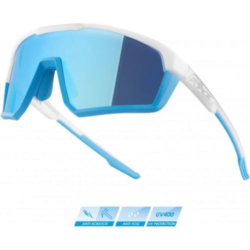 Brýle Force Apex - modré zrcadlové sklo, bílá-šedá