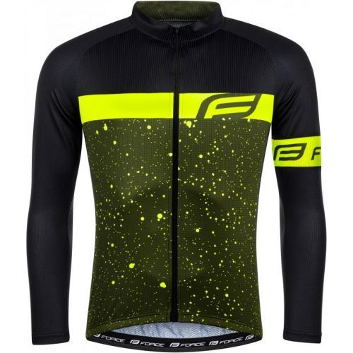 Dres Force Spray - pánské, dlouhý, armádní zelená-žlutá fluo - velikost 2XL