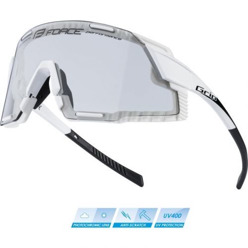 Brýle Force Grip - fotochromatické sklo, bílá