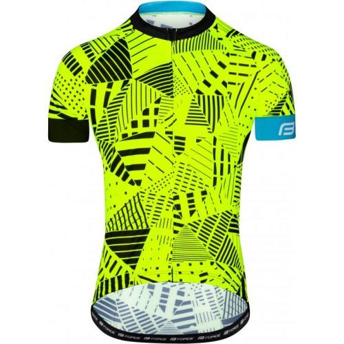 Dres Force Shard - pánské, krátký, žlutá fluo - velikost 2XL