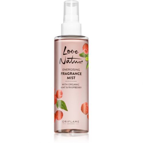 Oriflame Love Nature Organic Mint & Raspberry osvěžující tělový sprej s vůní malin 200 ml