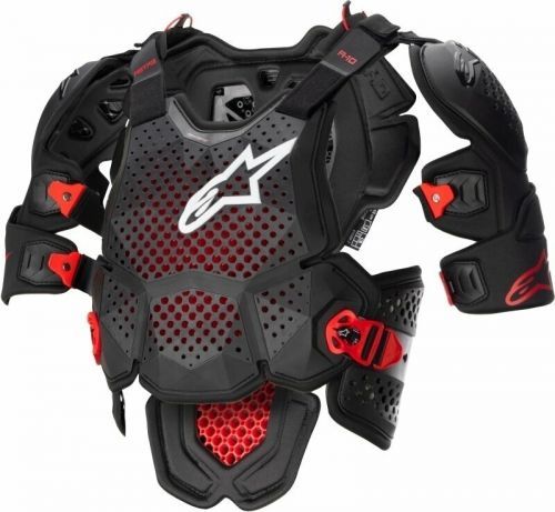 Alpinestars A-10 V2 Full Chest Protector Anthracite/Black/Red XS/S